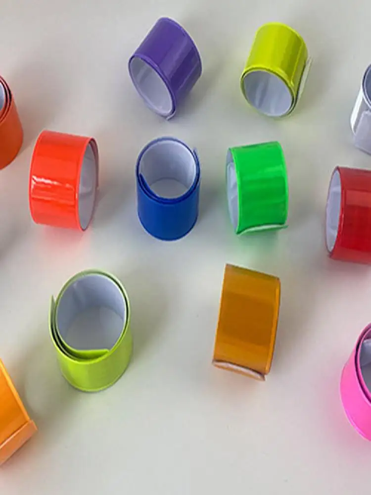 AliExpress UK Reflective Strips PVC Snap Bracelet for Night Running Cycling Safety Wristband with Bright Reflective Material
