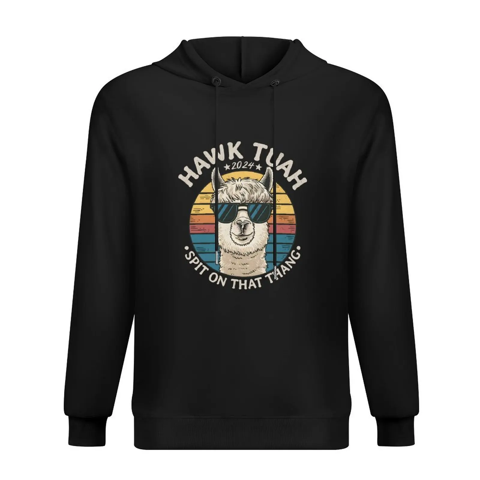 

Hawk Tuah Retro Llama Hoodie japanese style men's sweat-shirt set men's autumn clothes aesthetic clothing oversized hoodie