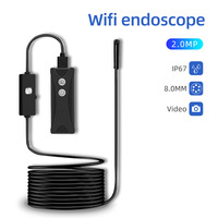 Dearsee WIFI Endoscope Camera 720P/1200P HD Camera 8mm Car Inspection Borescope IP67 Waterproof For Iphone Android PC.
