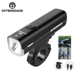 OFFBONDAGE Bike Front Light USB Rechargeable Rainproof Bicycle Light 1000Lumen MTB Front Lamp LED 4800mAh Flashlight Bike Lamp