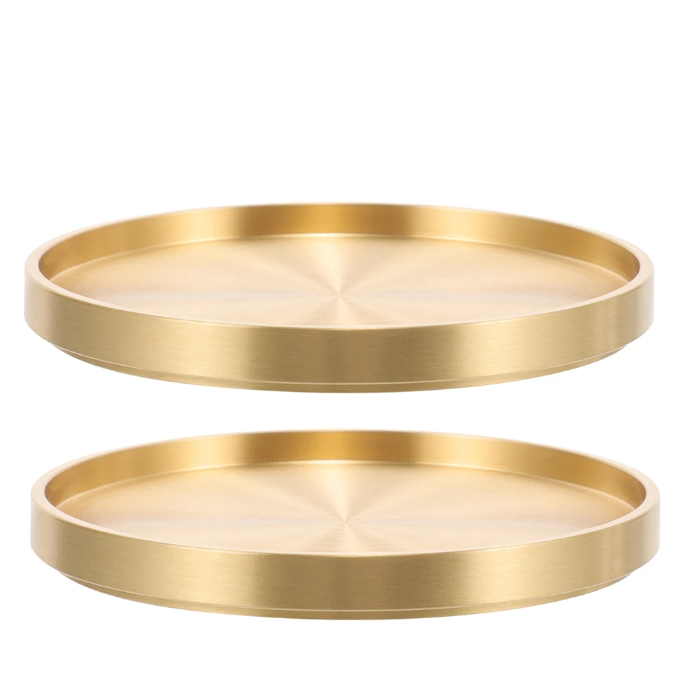 

2pcs Brass Coasters Cup Mats Gold Plated Heat Resistant Drink Coasters For Coffee Tea Home Office Kitchen Tableware Protection