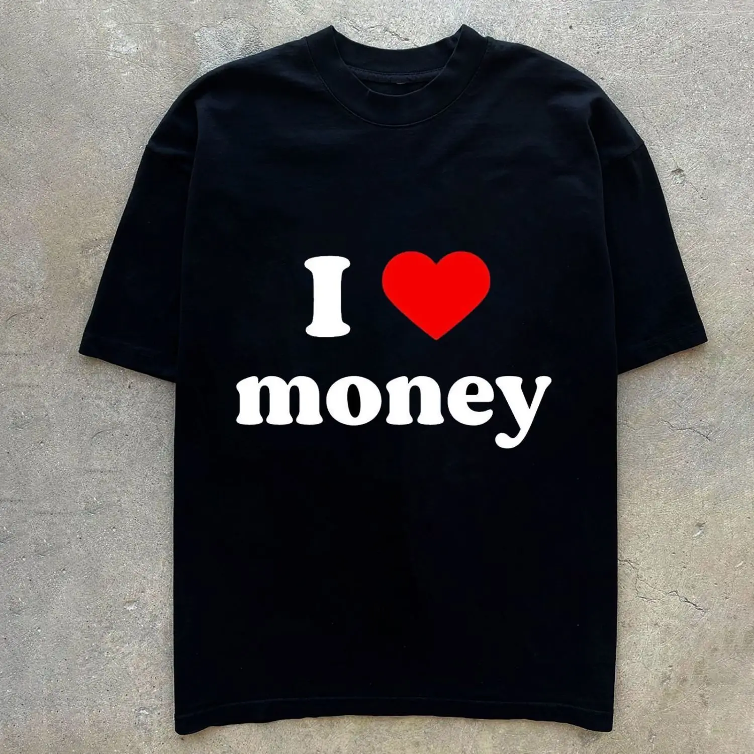 

I LOVE MONEY Модная повседневная хлопковая футболка в стиле ретро с короткими рукавами, летние мужские и женские повседневные топы, индивидуальная одежда для пар INS