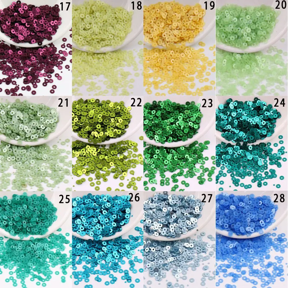 4mm Pvc DIY Jewelry Nail Art Embellishment Shiny Round Sewing Accessaries Round Paillettes Paillette Faceted Bead Loose Sequin