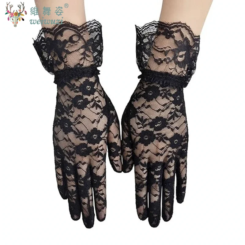 Women's Latin Dance Lace Gloves Sleeve Dance Girls Professional Competition Accessories Sexy Dance Sport Party Glove Dmcoration