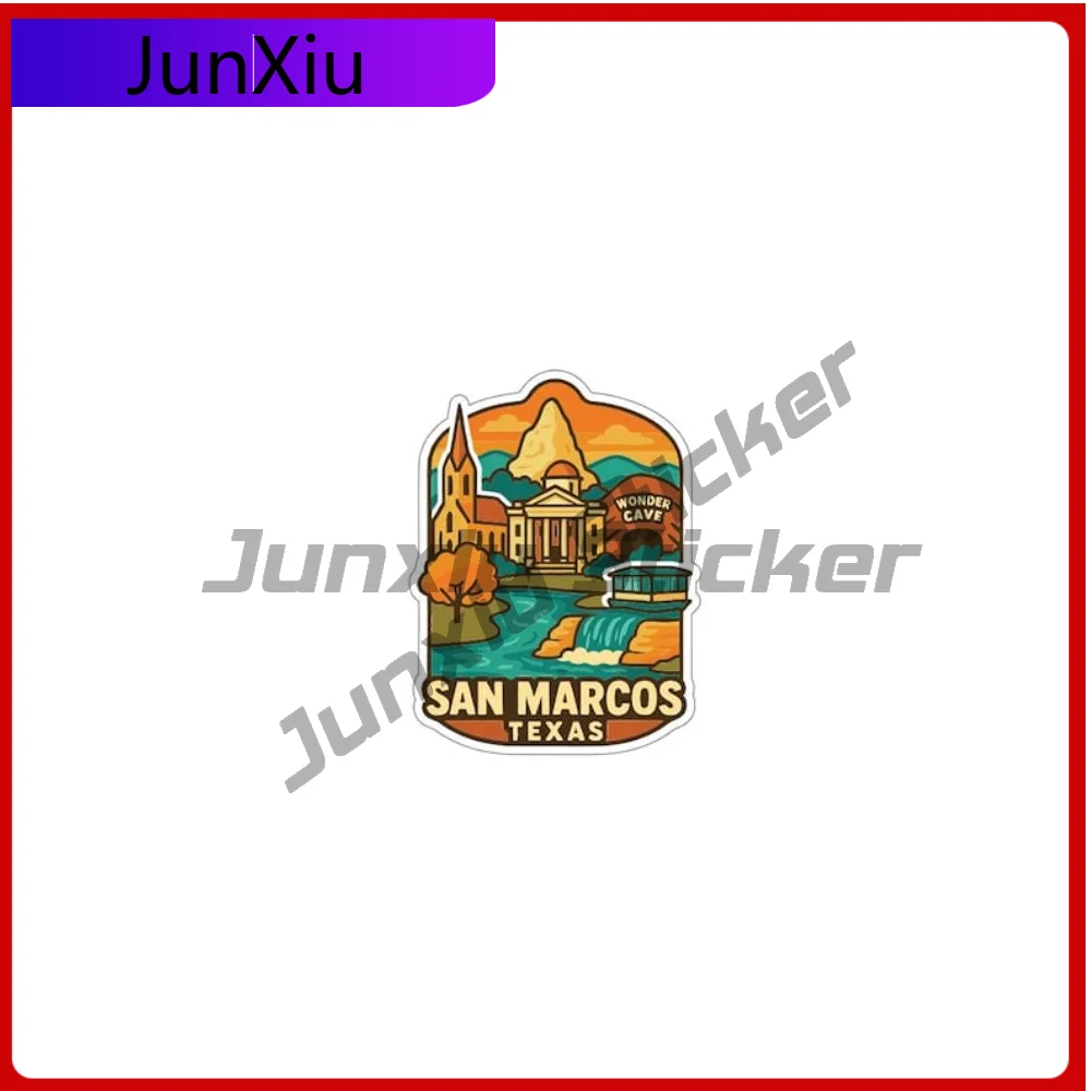 

San Marcos Texas Sticker Vacation Vinyl Decal Scratch-proof Accessories Stickers For Rv Bumper Bodywork Motocross Car Sticker