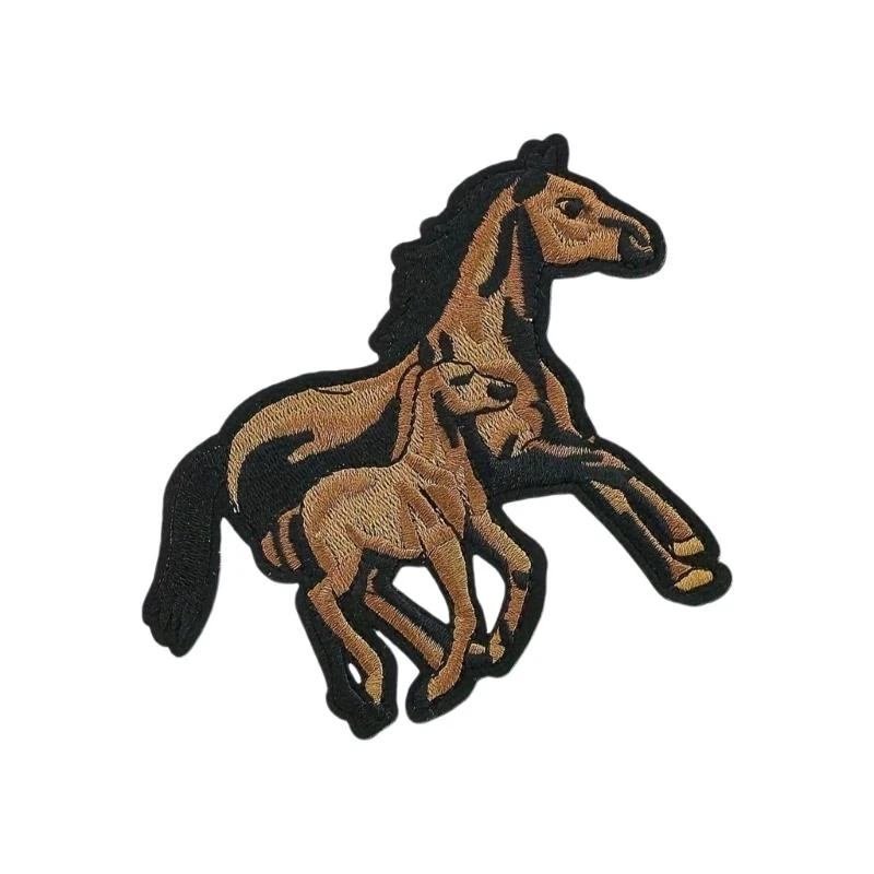 Testa a cavallo R1WA toppe applique toppe ricamate animali per jeans.