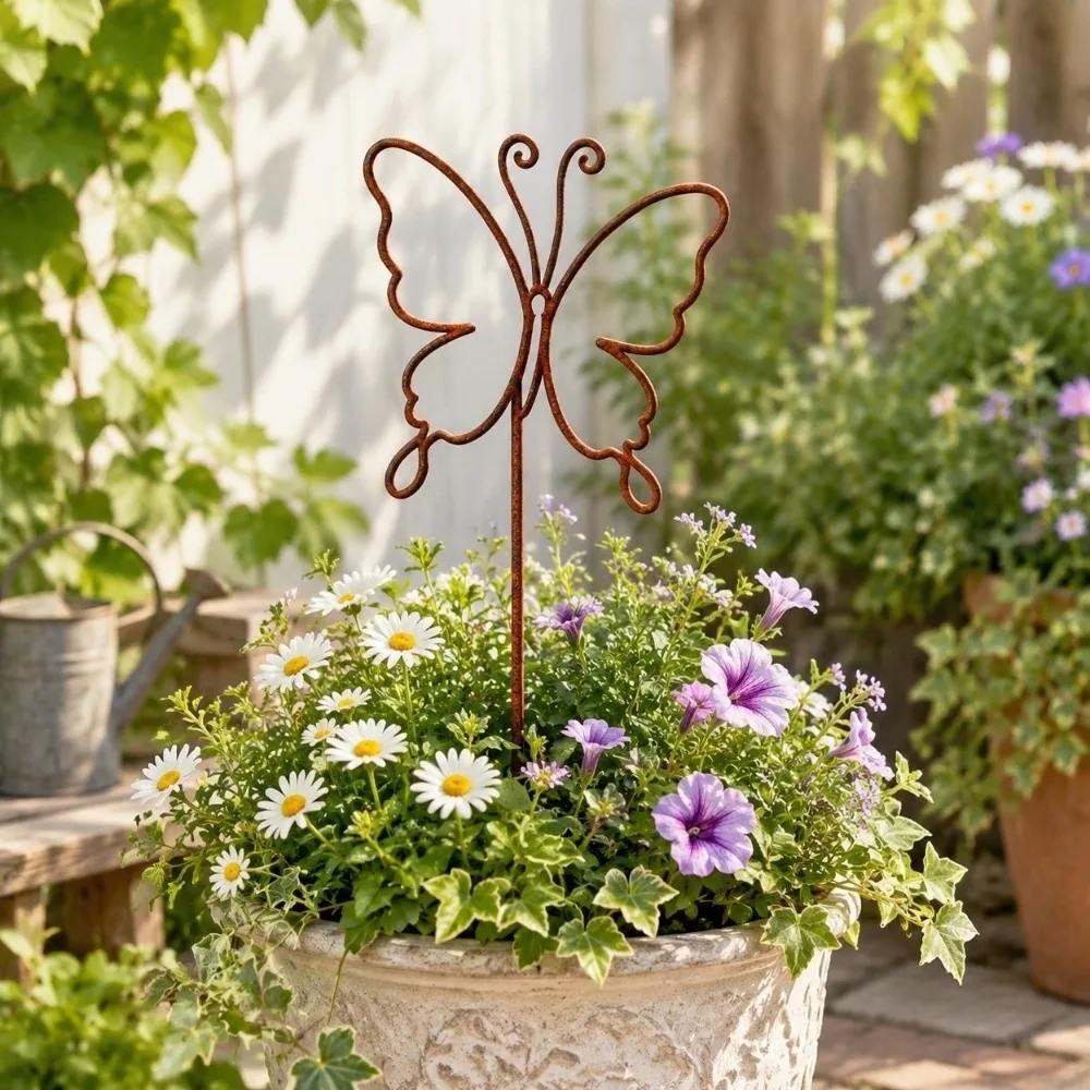 Hollow Out Butterfly Plant Stand Weather Resistance Reindeer Plant Climbing Trellis Strong Load Bearing Bird Plant Trellis