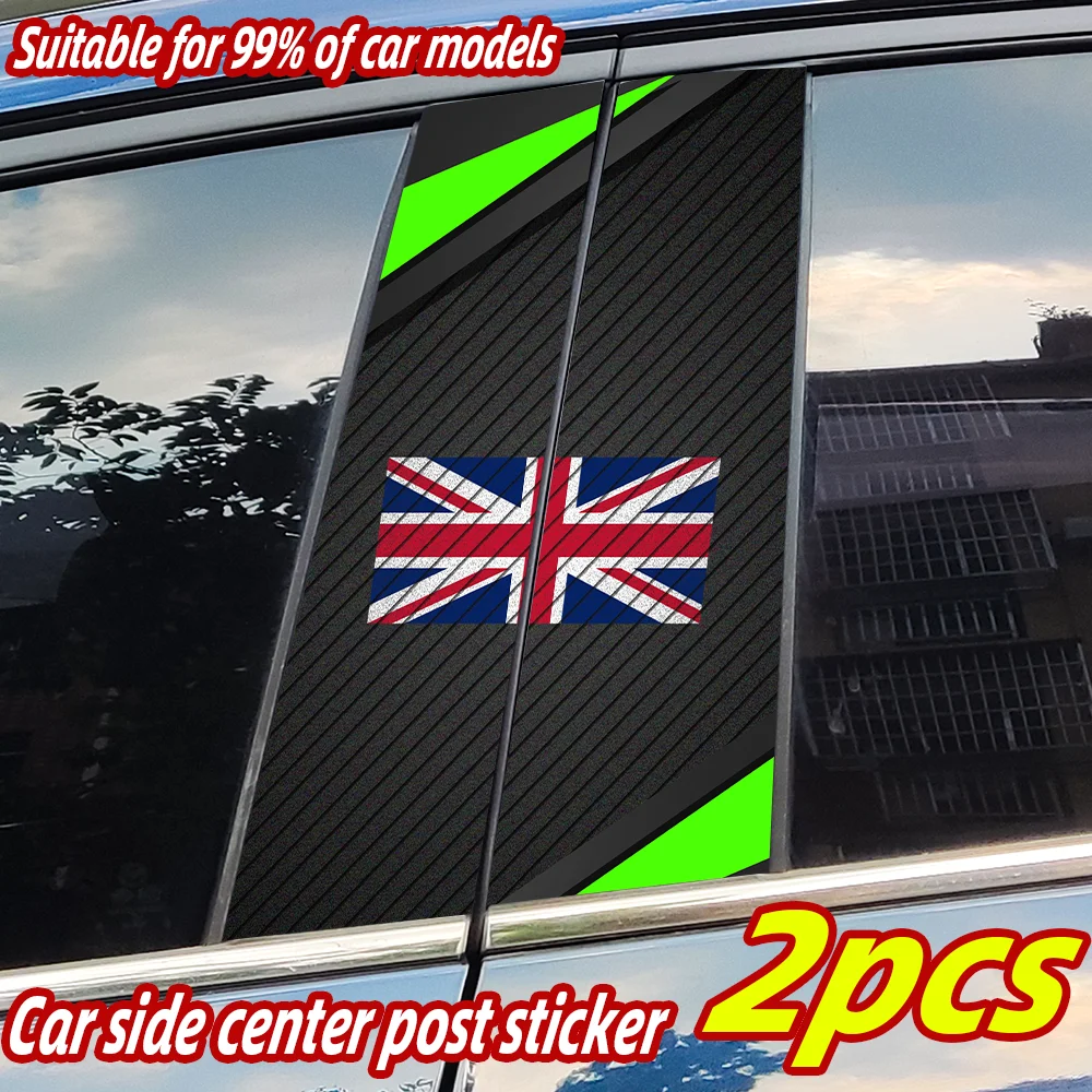 

United Kingdom Flag Car B-pillar Decal Auto Center Pillar Sticker Cover Scratches Decor Waterproof Vinyl Diy Modified Sticker