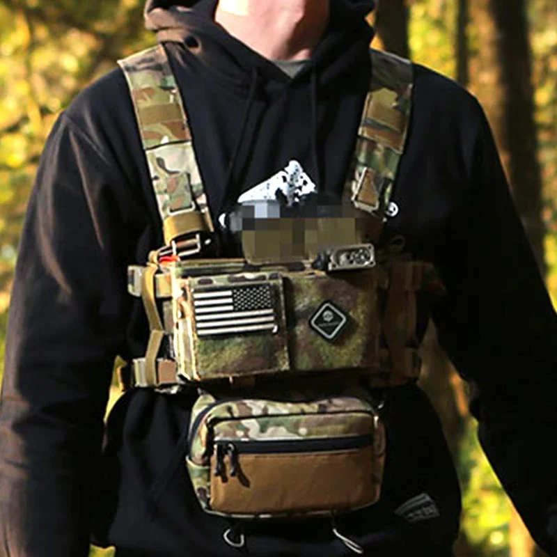 Emersongear Tactical MK3 Chest Rig Vest Fight Modular Adjustable Hunting For Plate Carrier w/ 556 762 Mag Pouch Nylon EM2961