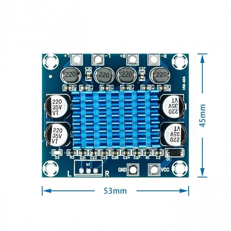 XH-A232 Class D Digital Audio Amp Module, 12-24V Input, 30W*2 Output, MOQ:20 Pcs