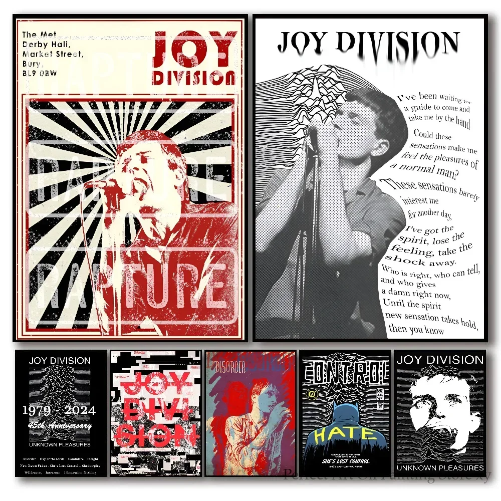 1PC Band Joy Division Unknown Pleasures Poster Paper Print Home Living Room Bedroom Entrance Bar Restaurant Cafe