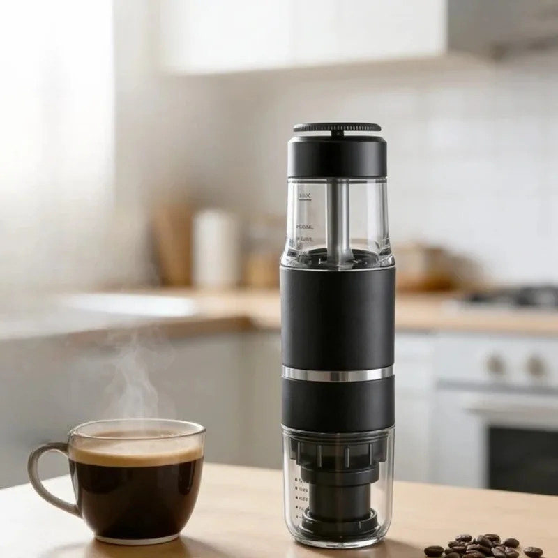 Outdoor Travel Compact Manual Coffee Machine Hand Pressure Portable Espresso Maker Household Small Appliance