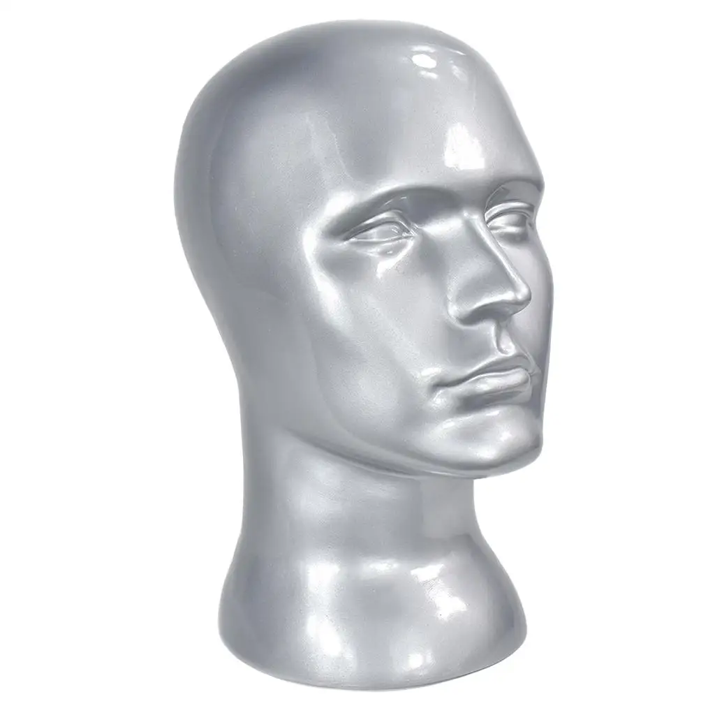 Espositore per sciarpe per cappelli in PVC per parrucche da uomo da 22 pollici