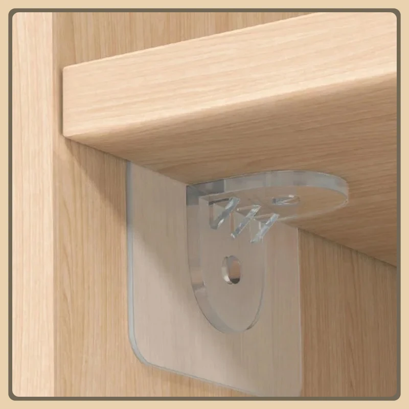 

4/10pcs Wardrobe Divider Brackets Non-Marking Sticky Kitchen Cabinet Divider Brackets Anti-Side Slip Layer Support Brackets