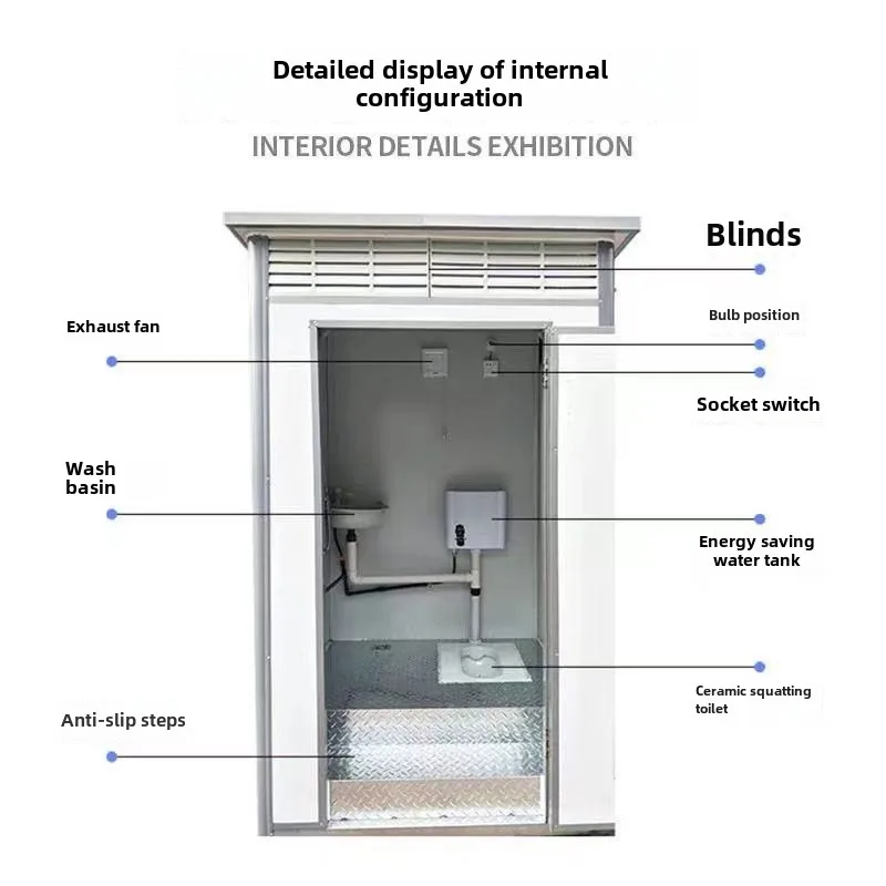 MJY Mobile Toilet Rural Dry Toilet Reconstruction Site Temporary Toilet