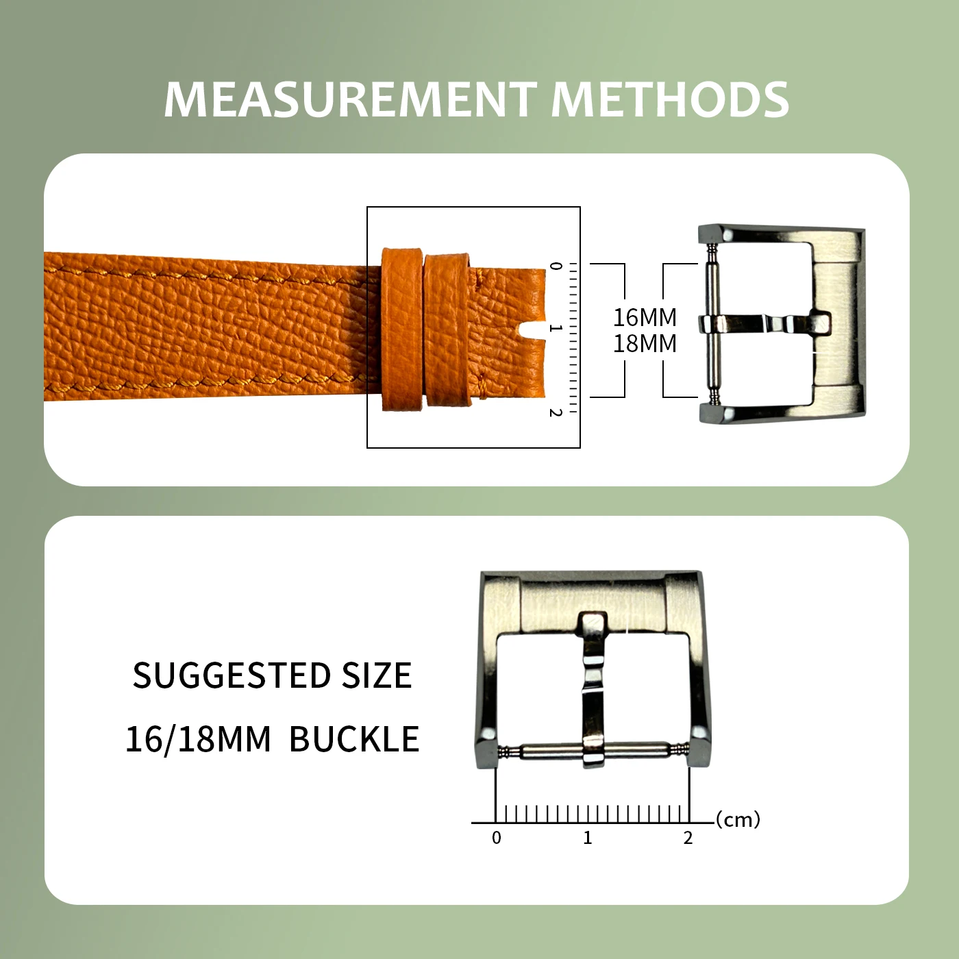 18 19 20 21 22mm cinturino impermeabile in vera pelle Epsom per cinturino orologio Rolex Cartier IWC con fibbia in acciaio inossidabile 316L