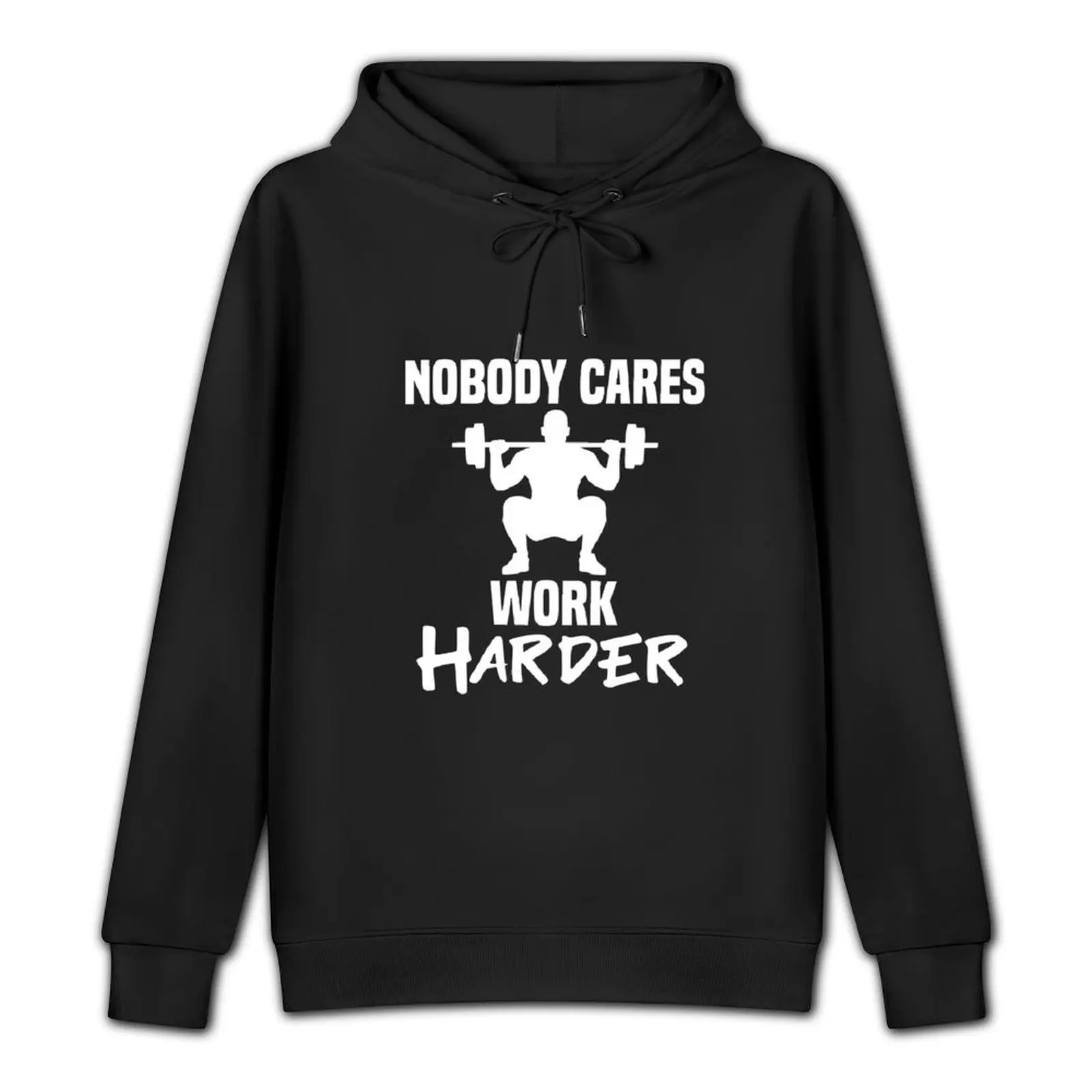 Strongman Nobody Cares Weightlifting barbell squat Pullover Hoodie men's autumn clothes graphic hoodies