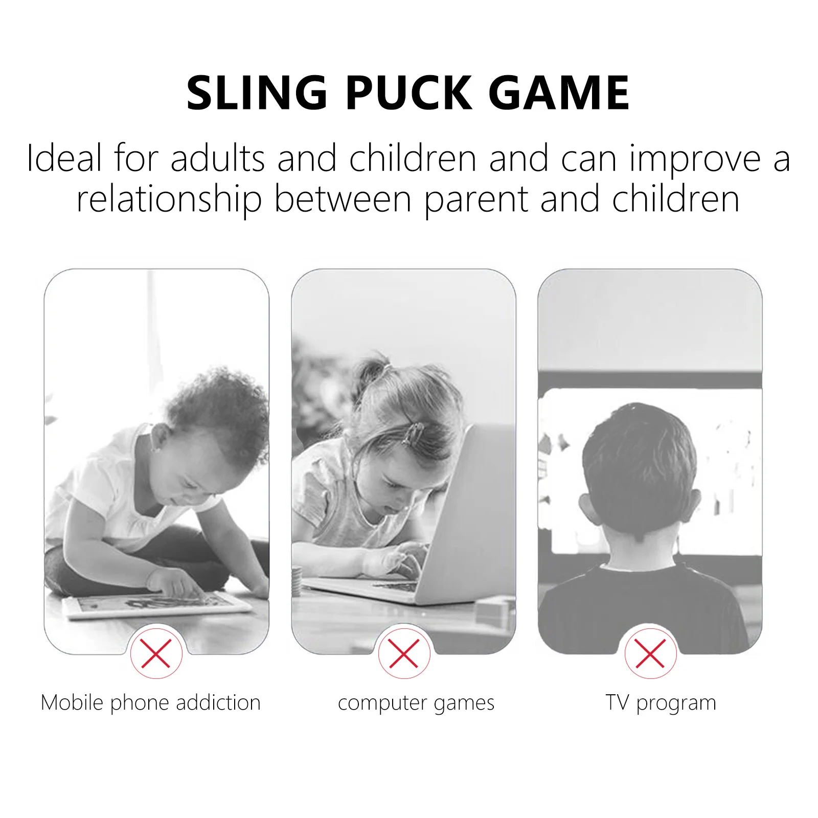 

1Set Sling Puck Board Game Fast Catapult Family Entertainment Sling Puck Game Tabletop Games