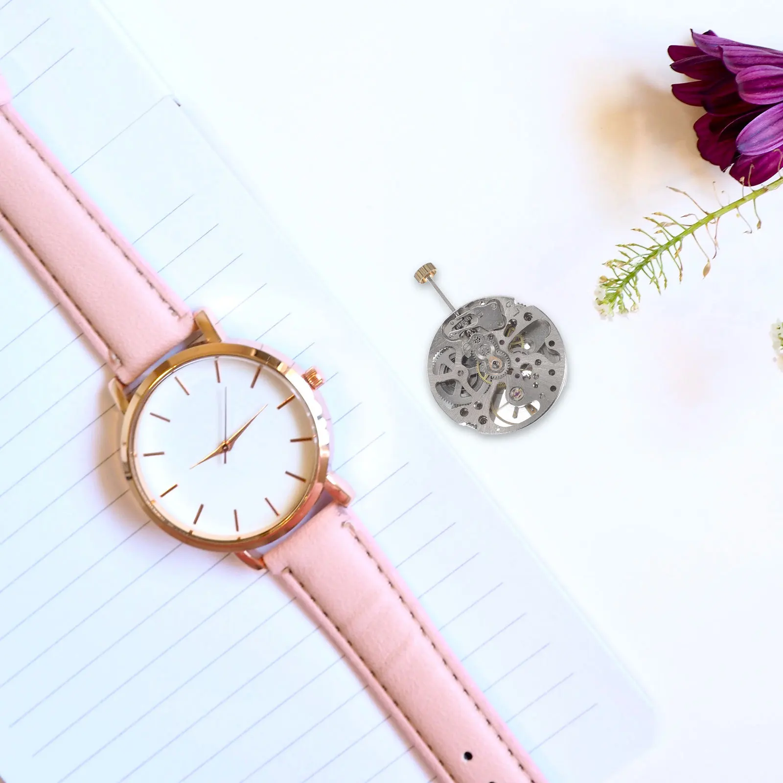 

1pc Hollow Watch Movement Sturdy Copper Automatic Mechanical Replacement Part For Watch Repair Tool Wristwatch Movement