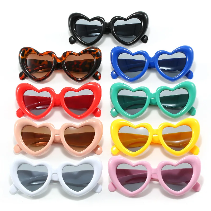 2024 Kinder neue süße Blase Liebes brille vielseitige Mode Sonnenschutz Sonnenbrille für Jungen und Mädchen