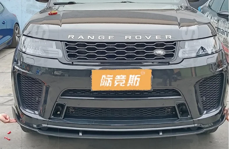 For Land Rover Range Sport SVR 2018 2019 2020 2021 2022 High Quality Carbon Fiber Bumper Front Lip Diffuser Spoiler Cover