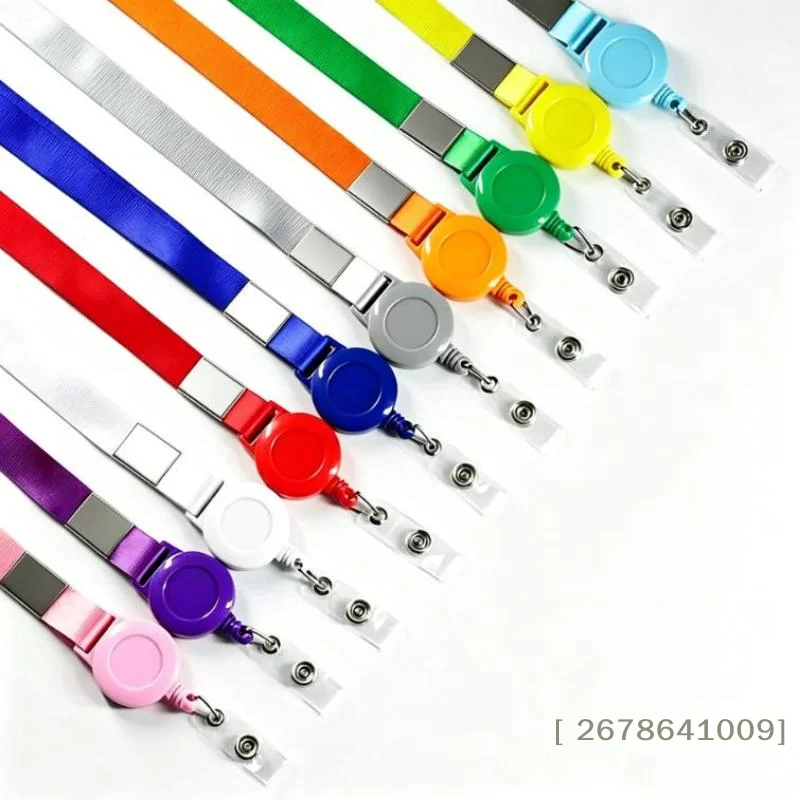⚑Retractable Lanyard With Badge Reel Neck Strap For ID Card Cellphone Hanging Key Employee's Staff Work Card Rope Strap Fold
