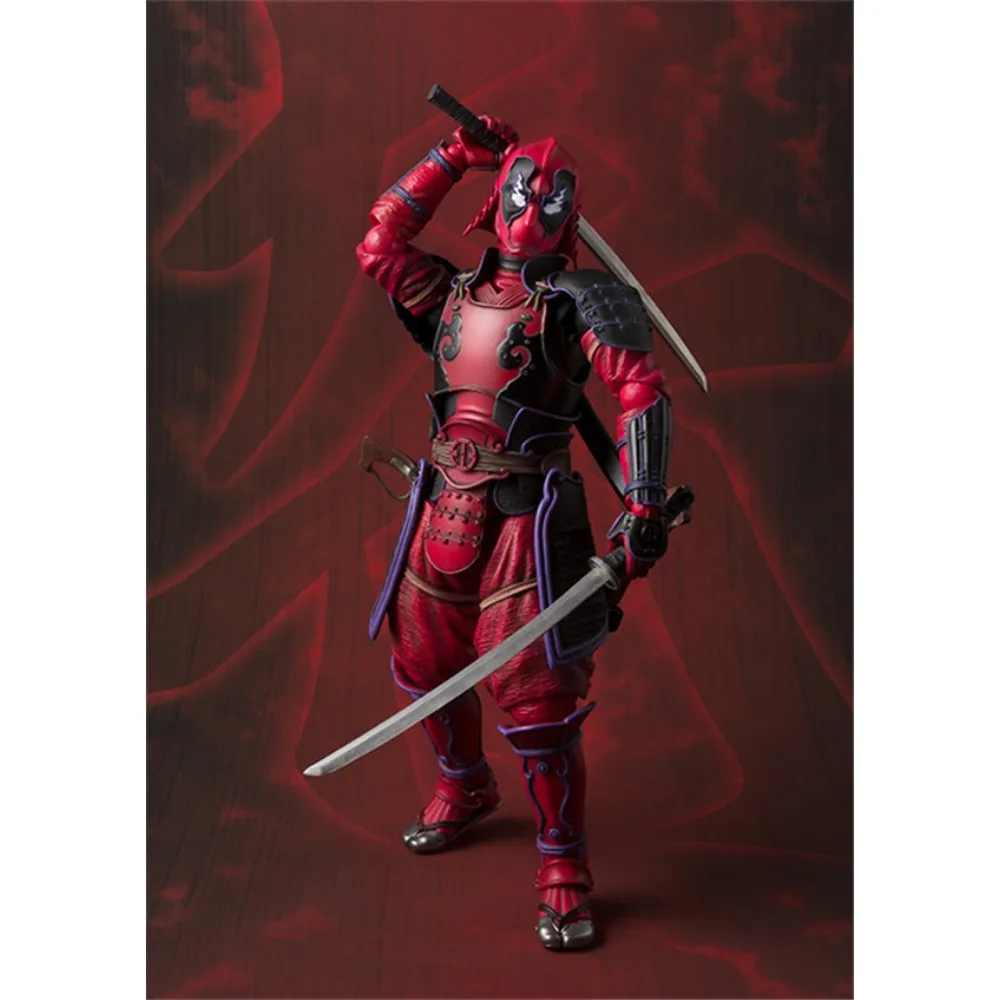 Great Soldier Deadpool Action Toy Figures The Avengers Kabukimono Movable Model Handsome Realistic Desktop Ornament Garage Kit