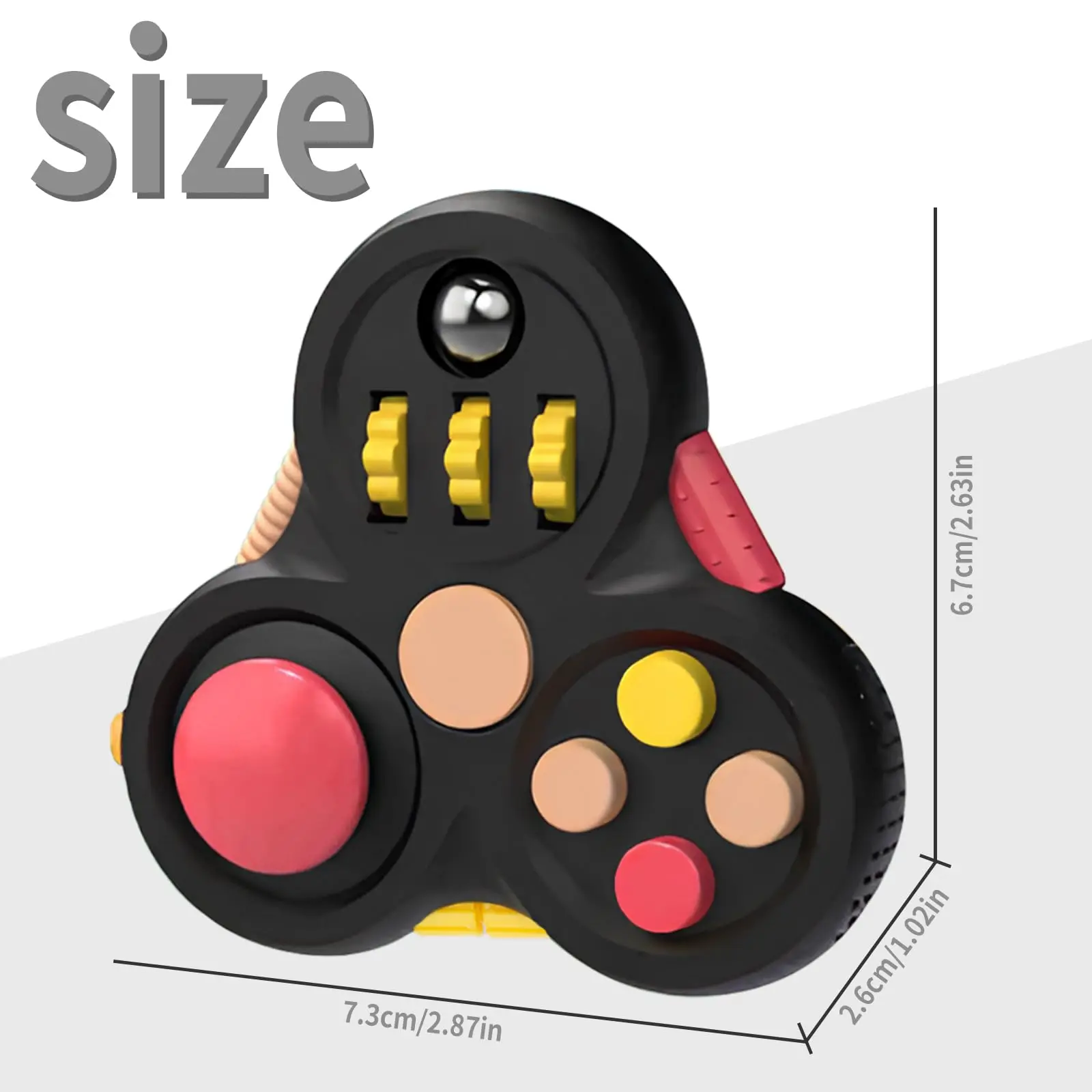 Fidget Cube Pad Hand Spinner Sensorisches Spielzeug Stressabbau für Angst ADHS Fokus Dekompression Büro Schreibtisch Tragbar Erwachsene Kinder Reisen