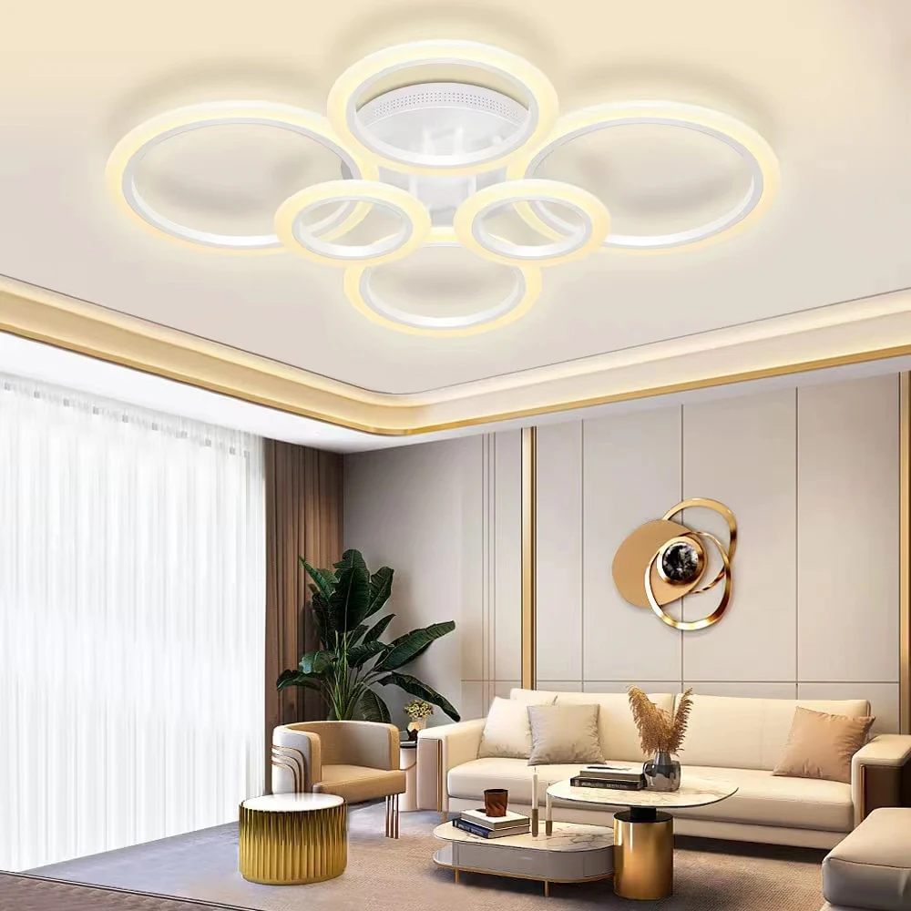 

LED Ceiling Lights Modern Lighting 110V 220V 3 Color Smart Dimmable LED Lamp Lighting Fixture for Living Room Bedroom