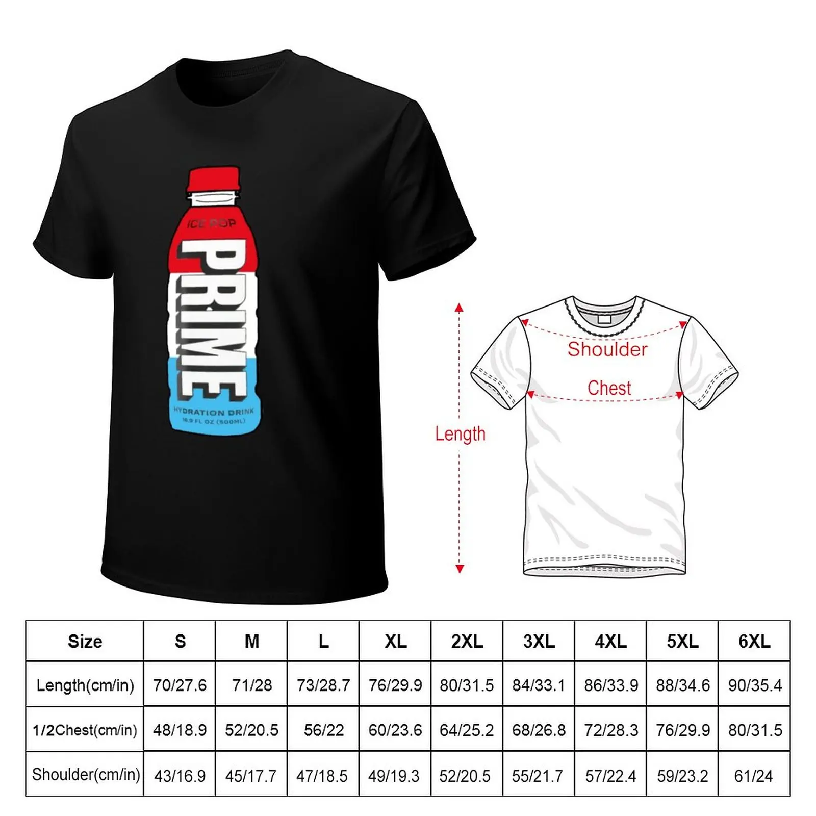 PRIME HYDRATION ICE POP BOTTLE T-Shirt custom t shirts design your own fruit of the loom mens t shirts