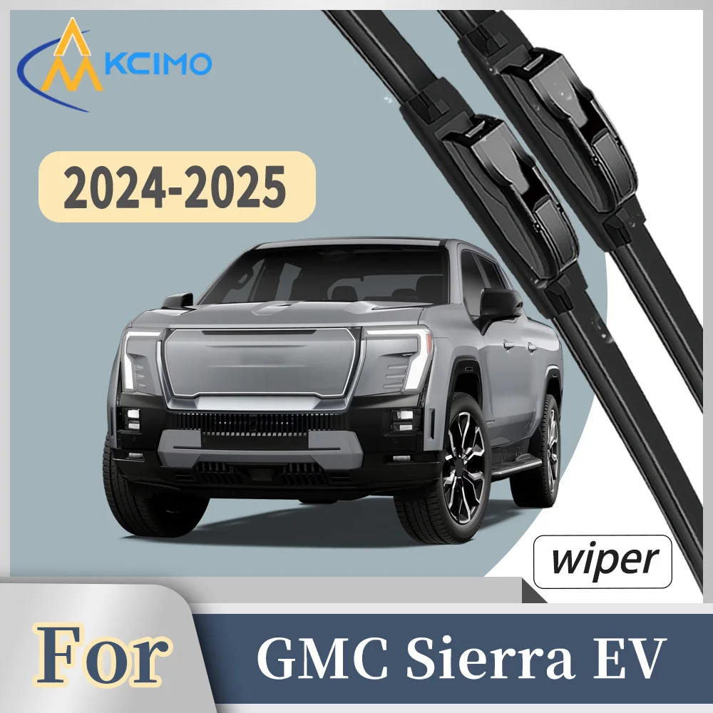 

Premium Rubber Front Windscreen Wiper Blades For GMC Sierra EV 2024-2025 Quiet Smooth Wiping Waterproof Windshield Kit 2Pcs