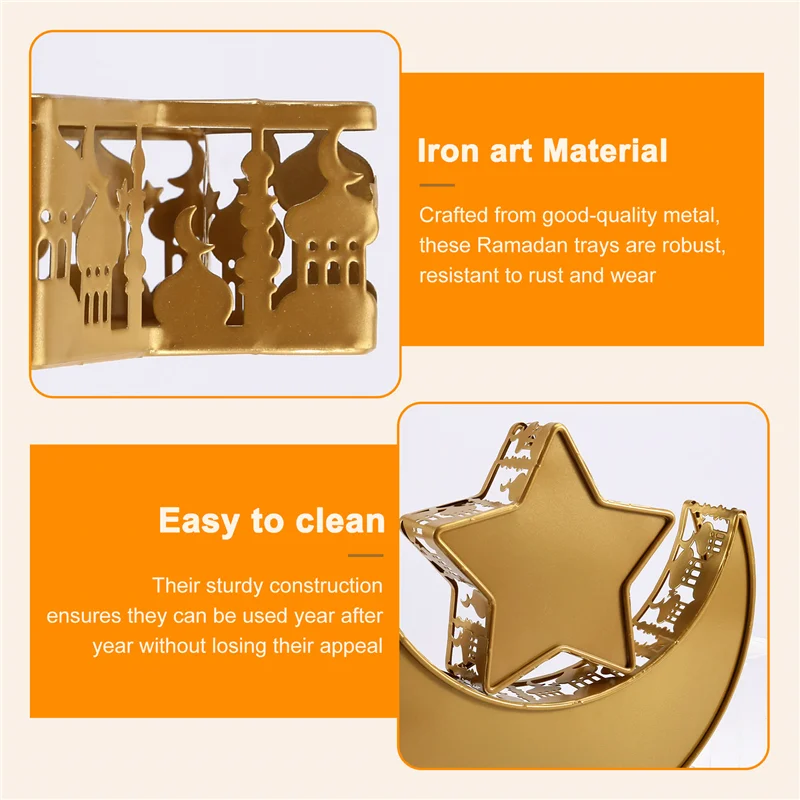 

Eid Mubarak Food Trays Iron Moon Star Islam Muslim Food Serving Tray Islam Muslim Food Serving Tray B-[A002]