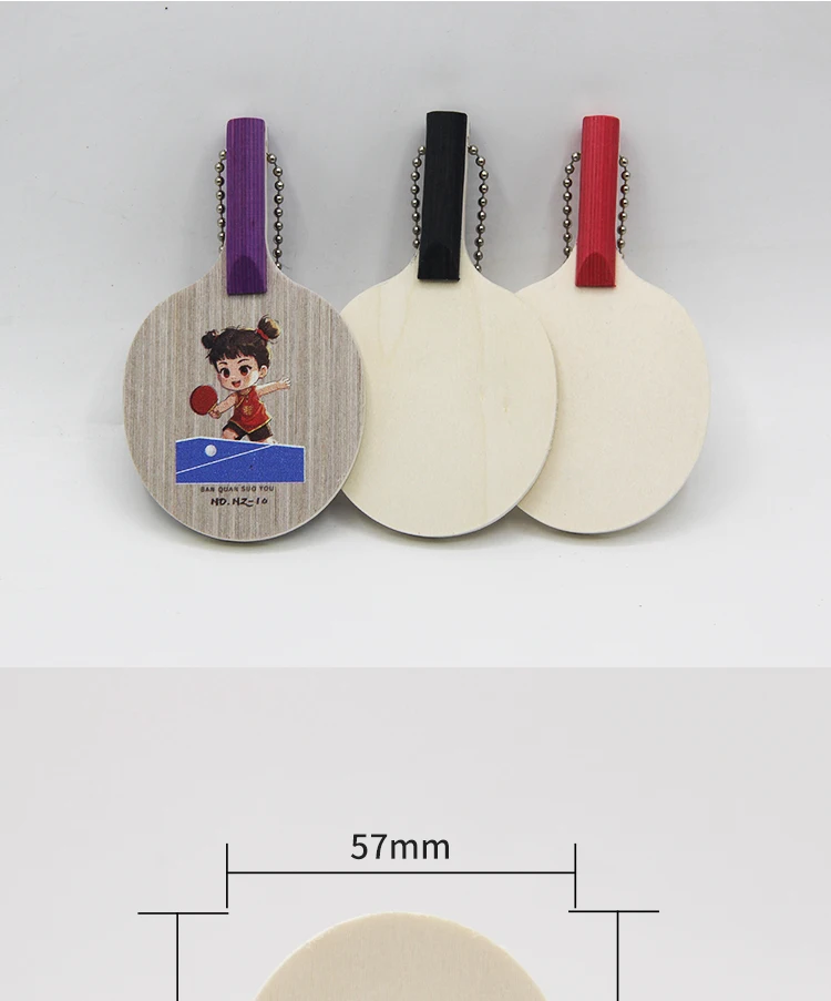 Miniatur-Tischtennisschläger für Kinder, Schlüsselanhänger, Unterschrift, Ping-Pong-Paddel, Mini-Tischtennisschläger, 10 x 6 cm, kleiner Pingpong-Schläger – Detail 2