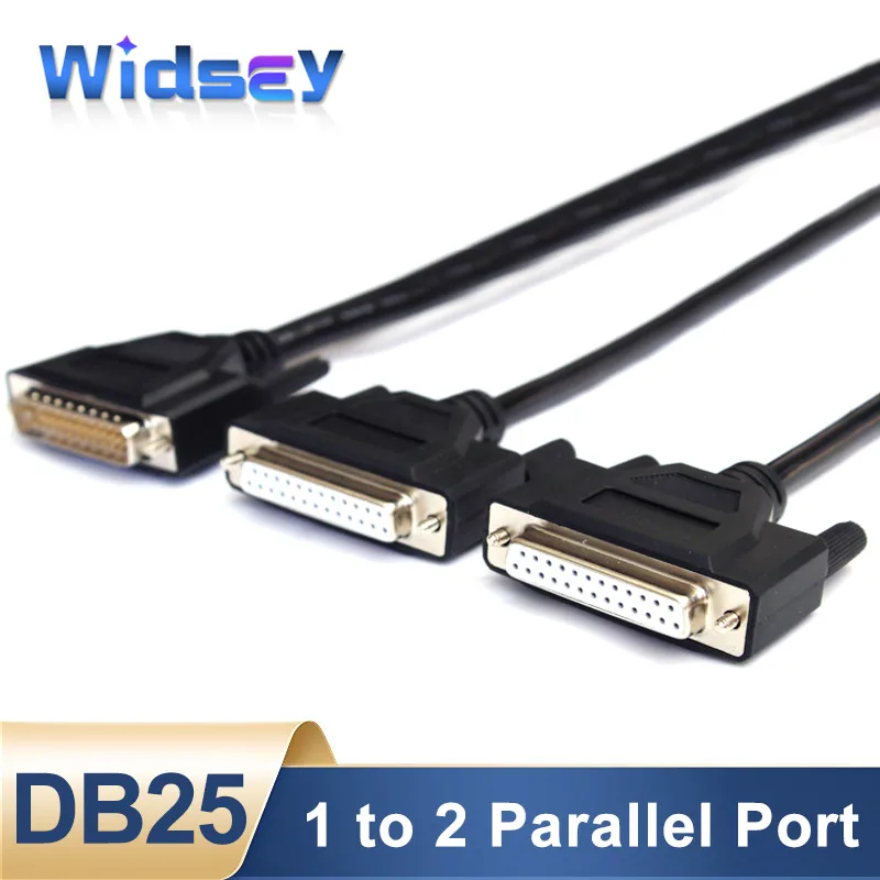 

Pure Copper DB25 1 to 2 Parallel Port Cable Male Female Signal Line 25 Pin Shield Printer Data Line 0.5-5m Branch Extension Line