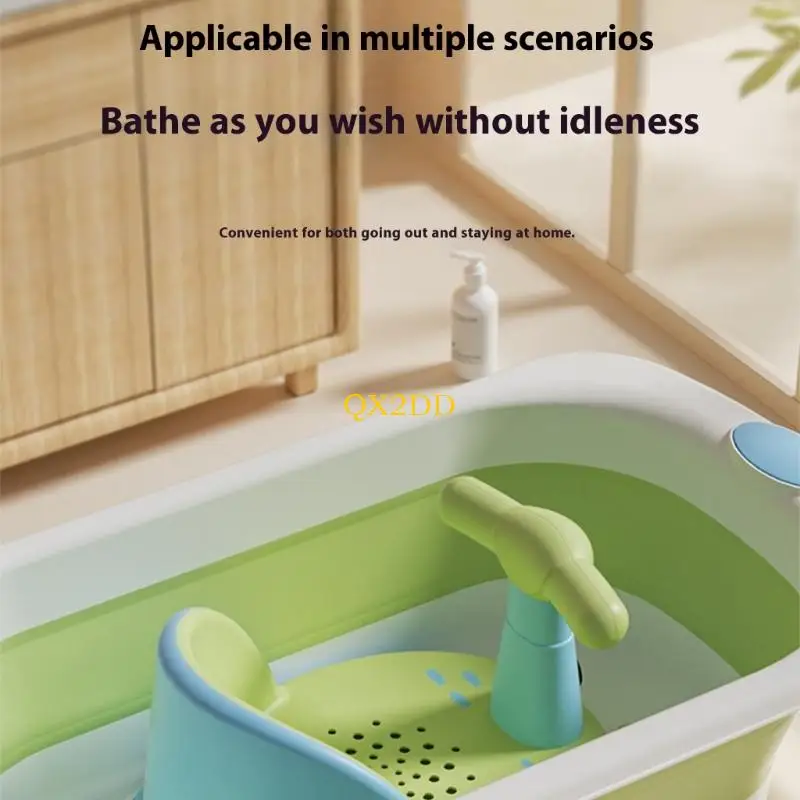 Infant Bathing Chair Anti Tip Safety Base Comfortable Backrest Baby Shower view 2