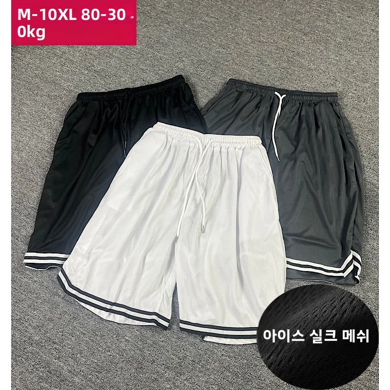 

Мужские спортивные лыжи больших размеров, летние тонкие шелковые брюки Me, повседневные свободные пляжные брюки с пятью четвертью и эластичной резинкой на талии из полиэстера...