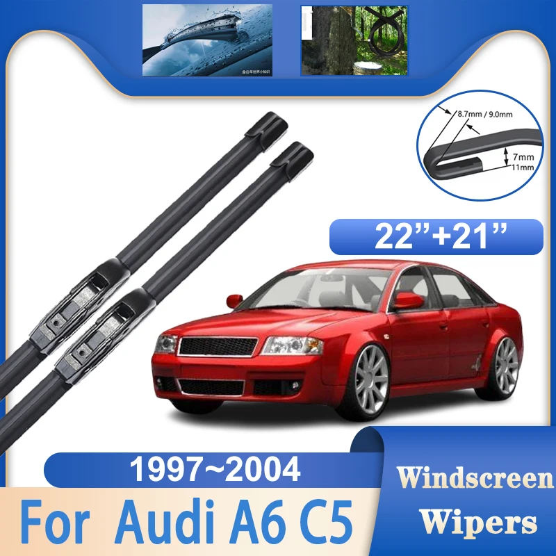 

Car Windscreen Wiper For Audi A6 C5 Typ 4B Car Accessories 1997~2004 Rubbe Window Windshield Wiper Blade Silent Auto Rain Brushe