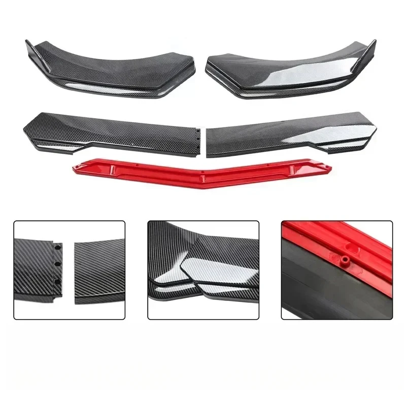 

4PCS Amagi Style Universal Front Bumper Lip Splitter Diffuser Protector Sport Tuning Body Kit Car Exterior Accessories