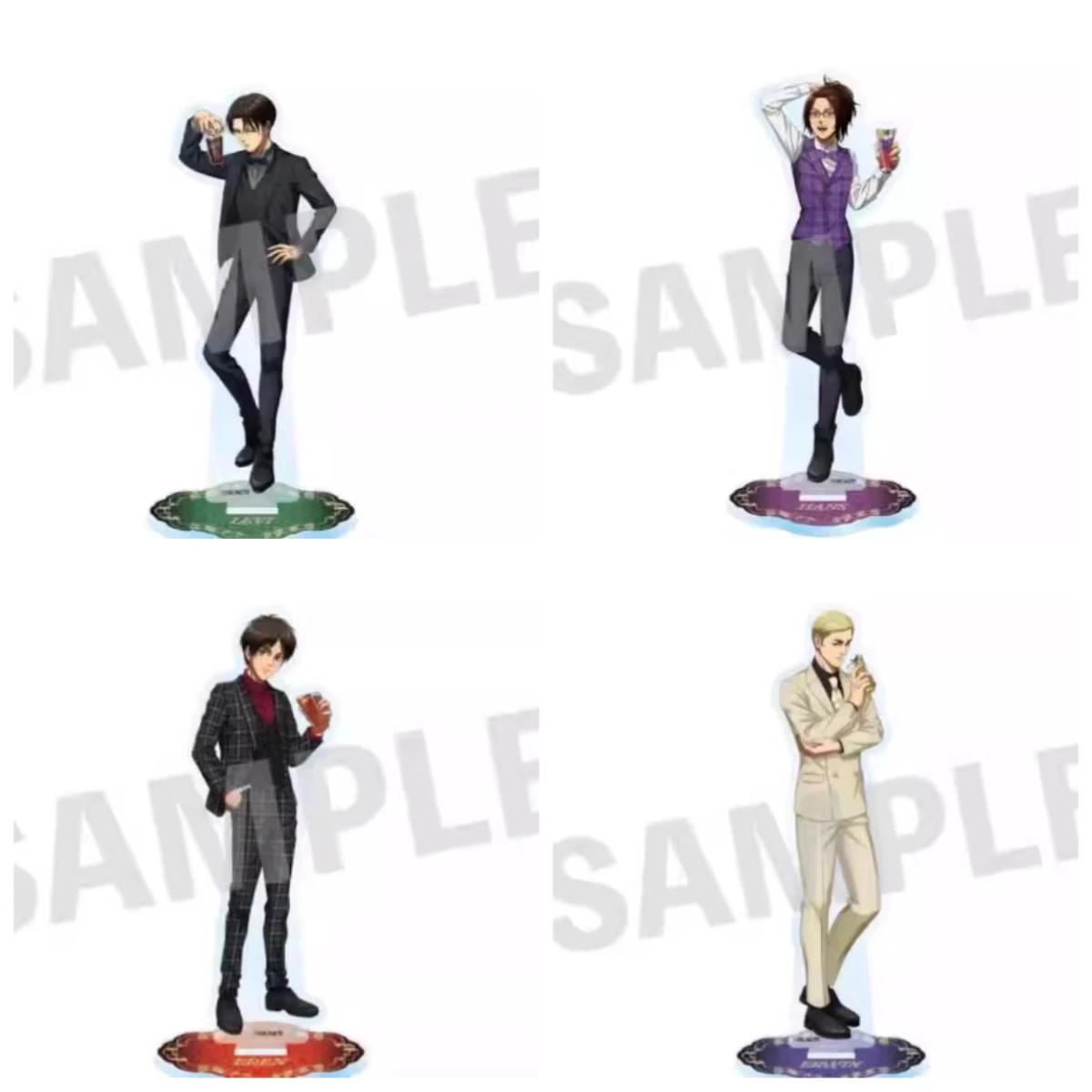 Game Levi Ackerman Erwin Smith Hans Eren Yeager Hange Zoe Acrylic Stand Doll Anime Figure Model Cosplay Toy Gift