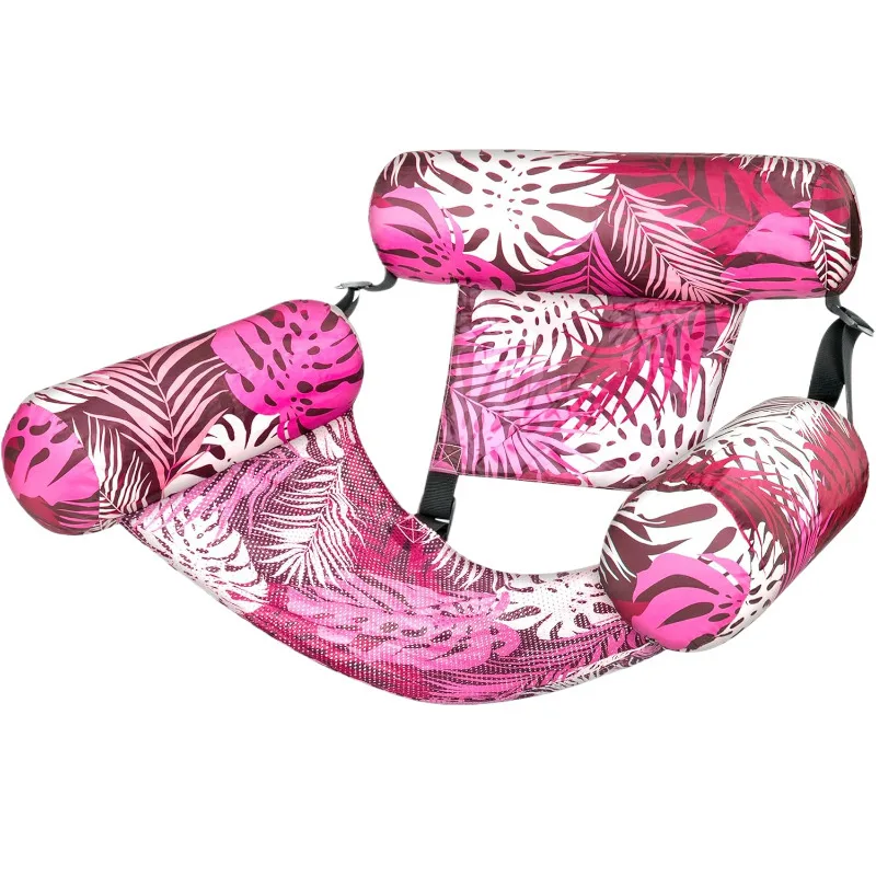 Summer outdoor inflatable lounge chair pontoon water hammock floating inflatable pool chair float chair swimming party view 5