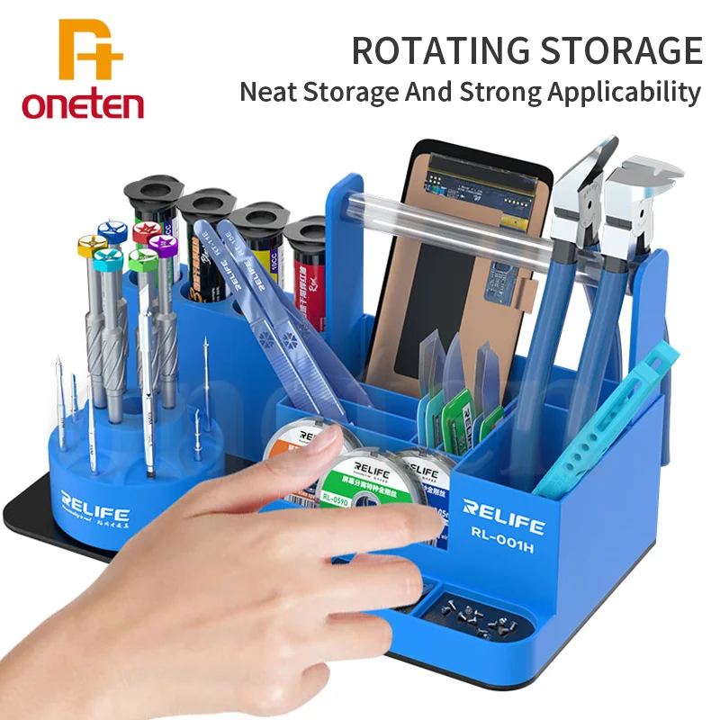 RELIFE RL-001H 360° Rotating storage For Mobile Phone Repair Tools Ladder-style Large-capacity Classification Storage Tools