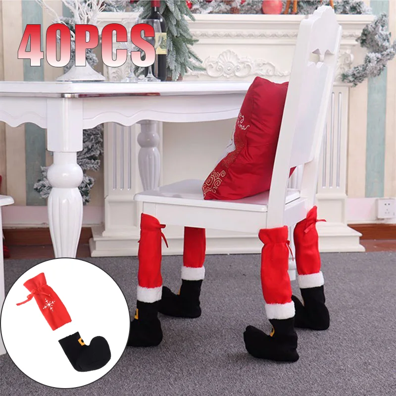 Christmas Chair Leg Covers Restaurant Stool Table Leg Covers Christmas Hotel Decoration Supplies Christmas Decoration