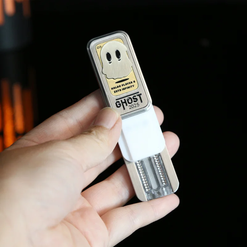 شبح EDC تململ المنزلق الفولاذ المقاوم للصدأ ثلاث طبقات لعبة تقليل الضغط الميكانيكية ADHD القلق الإغاثة تململ لعبة الكبار الهدايا #4