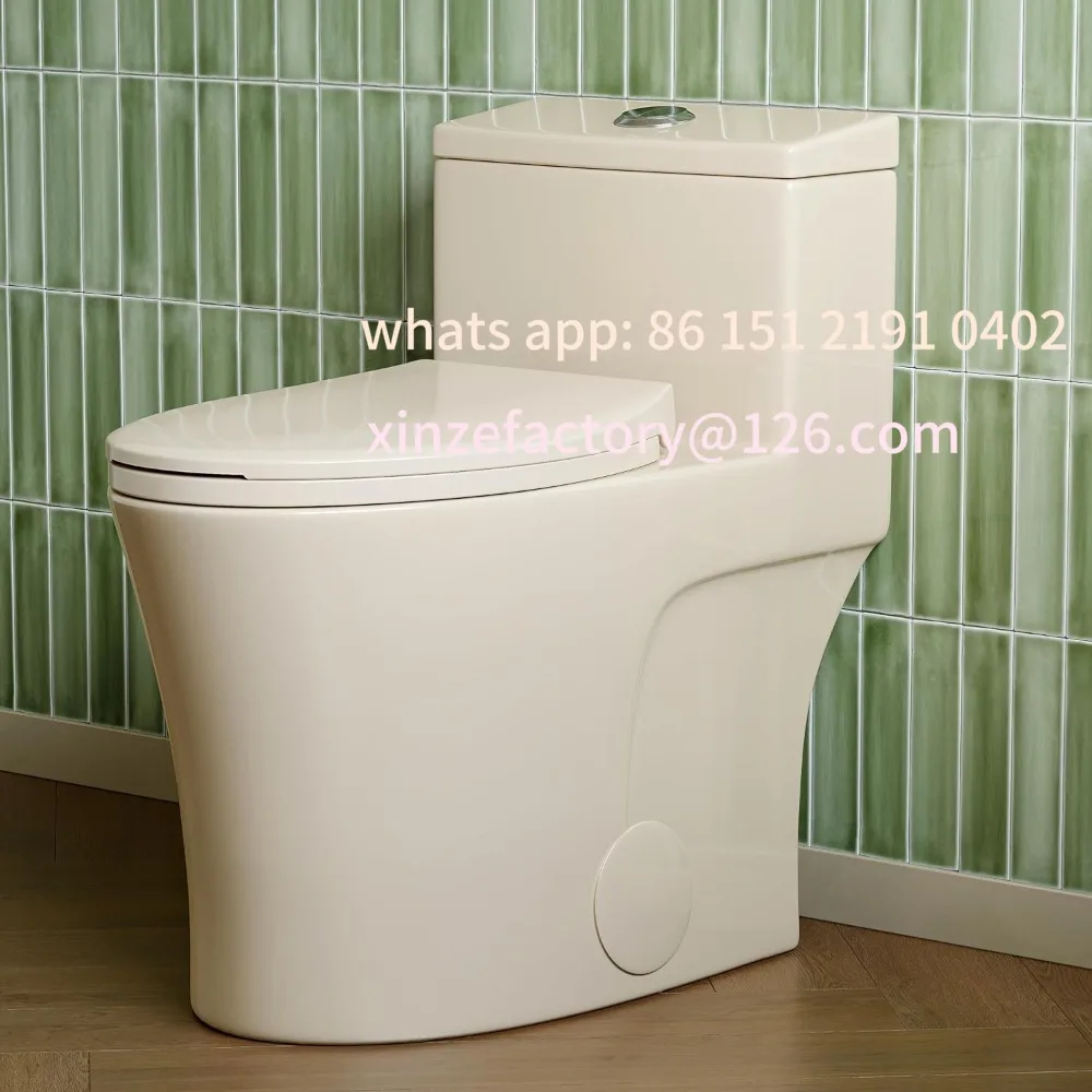 

Customizable Toilet Bisque, 17.3 with Comfortable Chair Height Seat, Modern Toilet for Bathroom