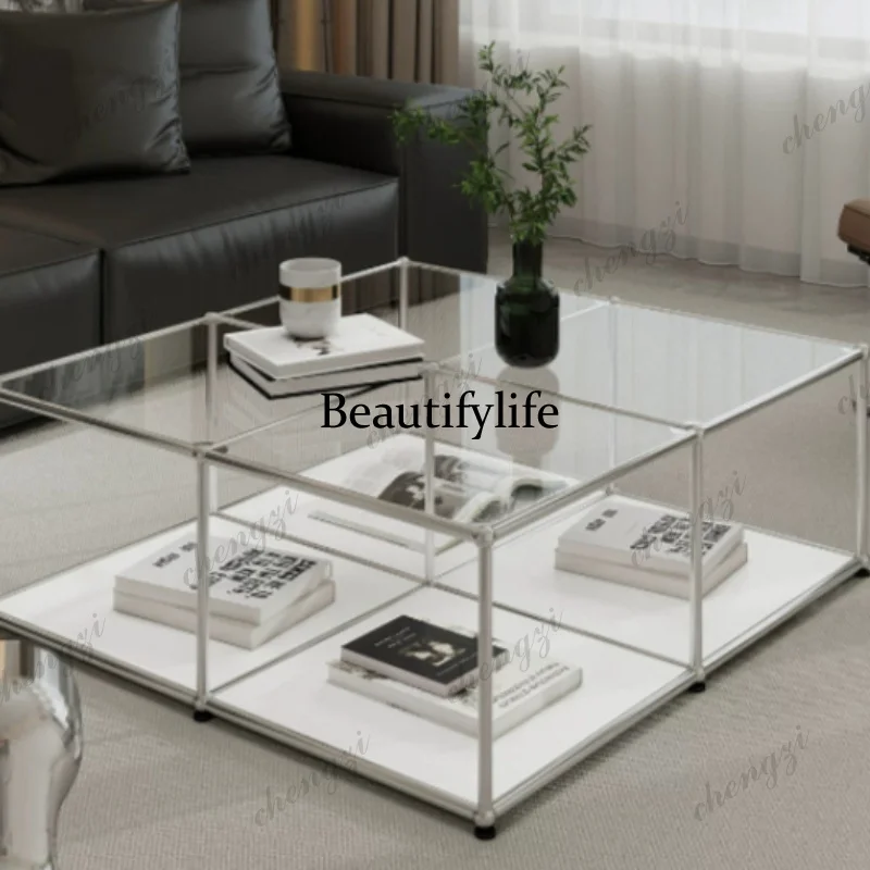 K182 Space Saving Minimalist Coffee Table Unique Modern Decoration Living Room Side Table Designer Simple