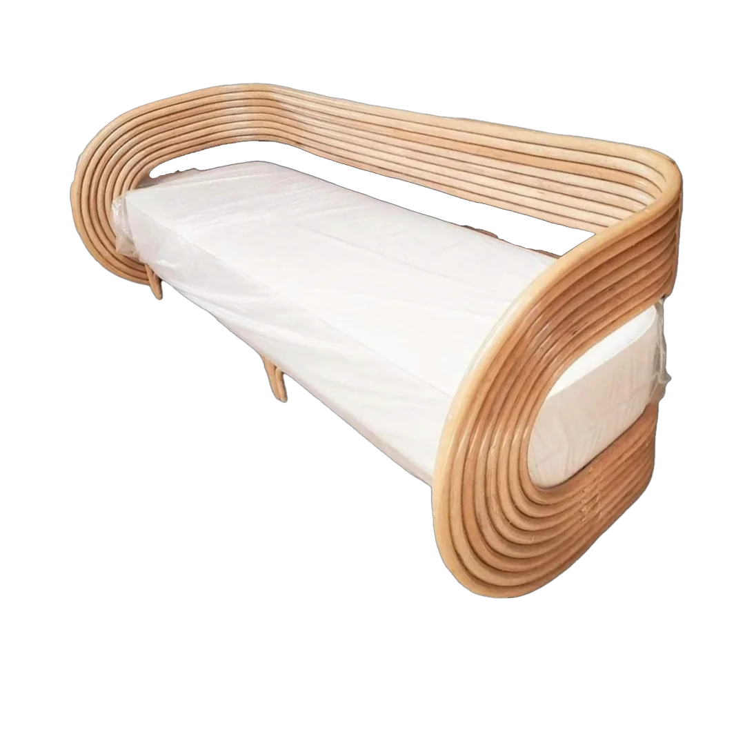 

Hot Sales Modern, Sustainable, Stylish & Comfortable Natural Rattan Sofa With Foam