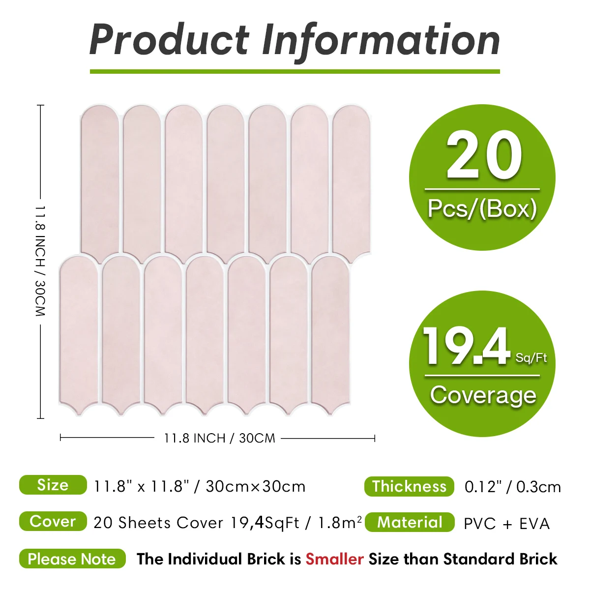 20 peças 3d fosco escala de peixe casca e vara backsplash, telhas adesivas, adesivos de azulejo rosa à prova d'água, decoração de banheiro
