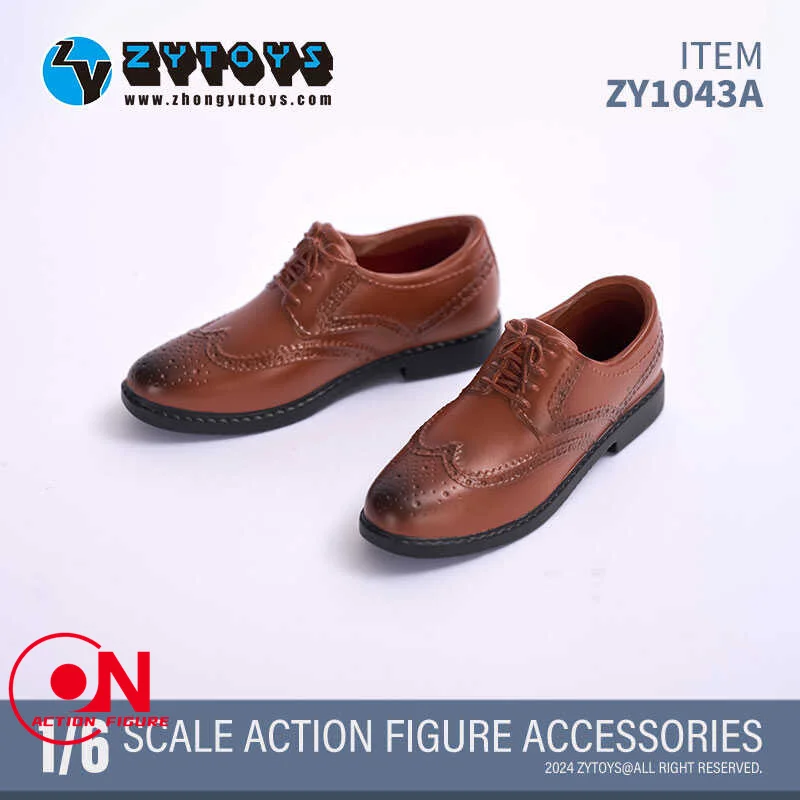 ZYTOYS 1/6 ZY1042 ZY1043 Male Work Shoes Hollow Shoes Model Clothes Accessories Fit 12'' Soldier Action Figure Body Dolls
