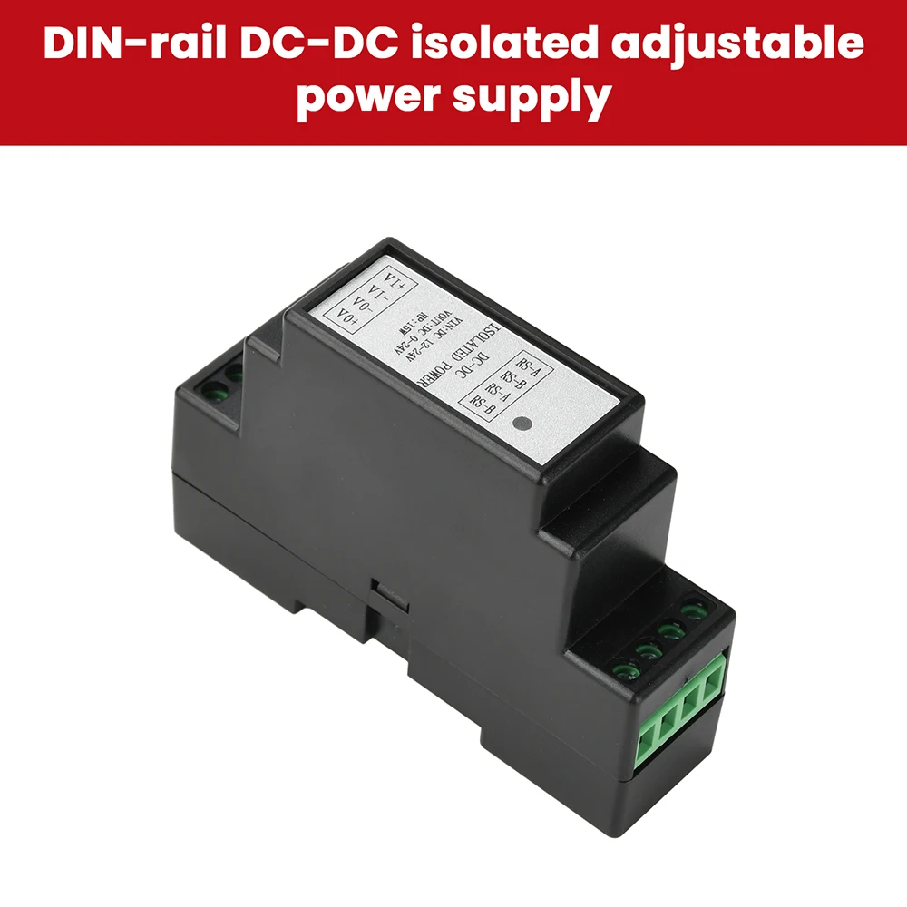 35MM DIN Rail Isolated Adjustable Power Supply Module 12-24V Input 0-24V Output Supports Modbus Communication RS485