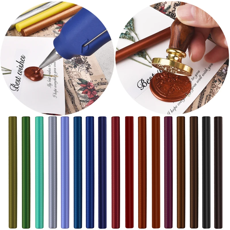 10Pcs Seal Wax Sticks Lacquer Melting Sealing Wax Sticks DIY Christmas Party Invitation Sealing Wax Scrapbooking Gift Decoration